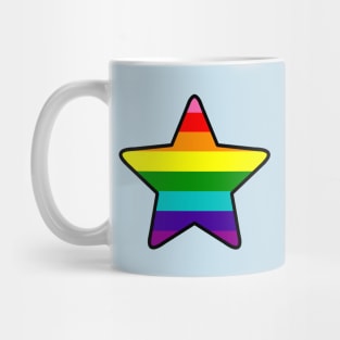 Classic Rainbow Pride Star Mug